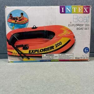 INTEX Explorer 200 Inflatable Two Person Raft Boat | Pump Not Included
